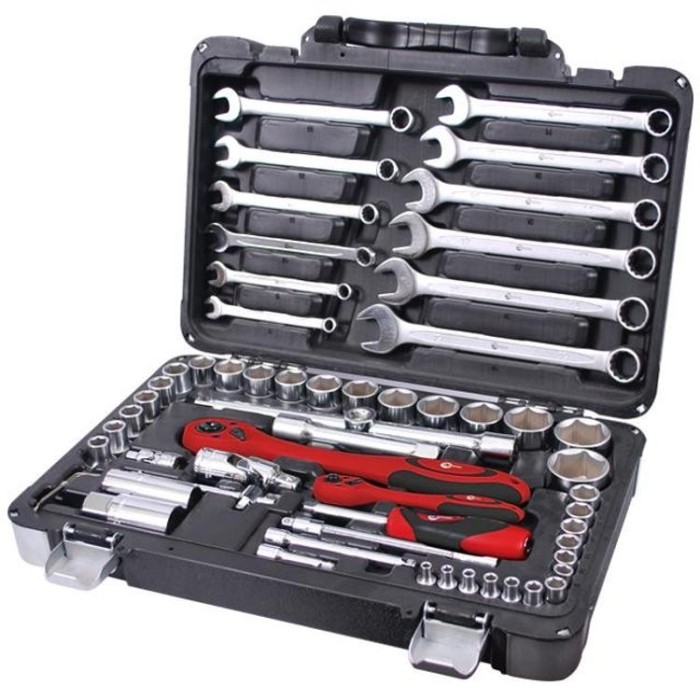 купить купить Профессиональный набор инструментов 1/4&quot;&amp;1/2&quot;61 ед INTERTOOL ET-6061  