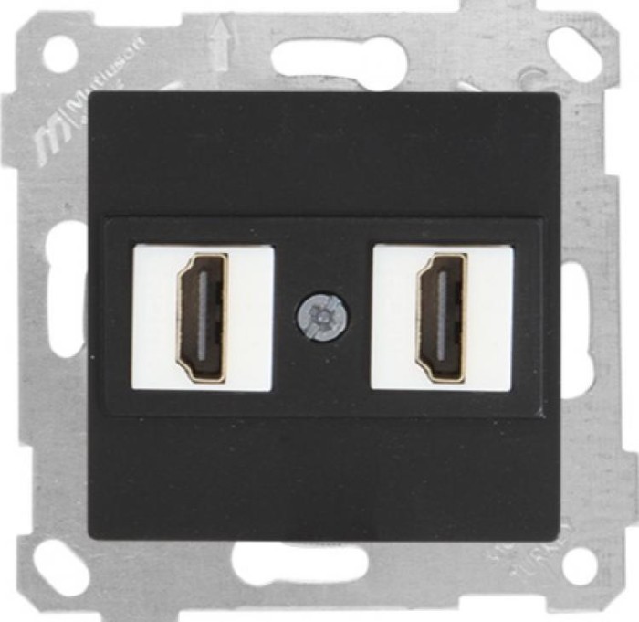 купить купить Розетка компьютерная двухместная 2*HDMI RITA MUTLUSAN черный  