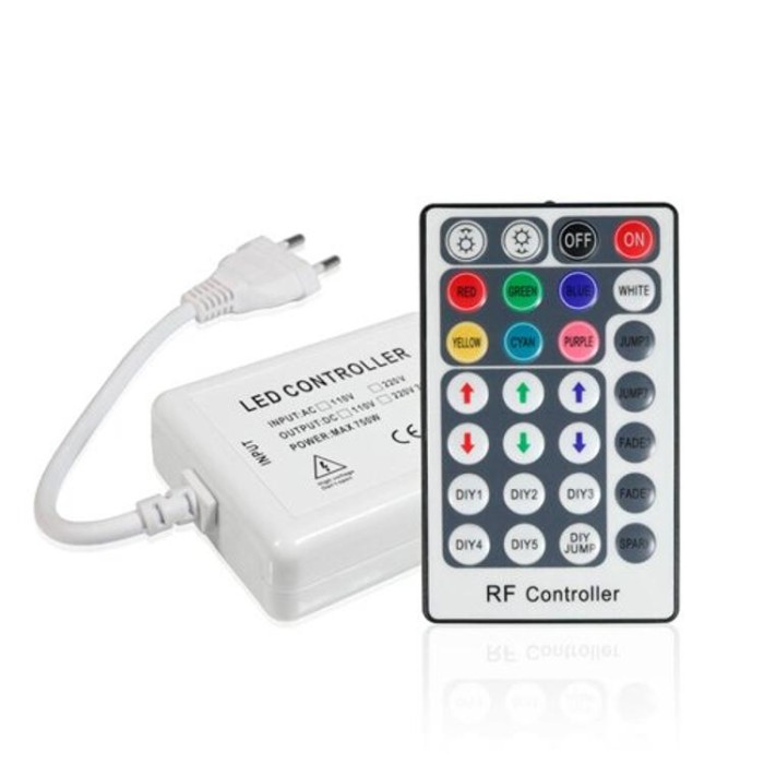 купить купить Контроллер RGB 220В OEM 800W-RF-28 кнопок  