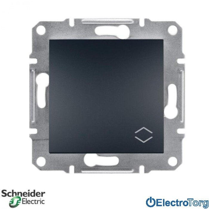 Переключатель одноклавишный антрацит Asfora Schneider Electric (Шнайдер Электрик)