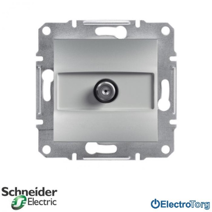 купить купить Розетка телевизионная SAT проходная (4 dB) алюминий Asfora Schneider Electric (Шнайдер Электрик)  