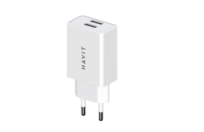 купить купить Зарядний пристрій HAVIT HV-UC003B 2USB White  