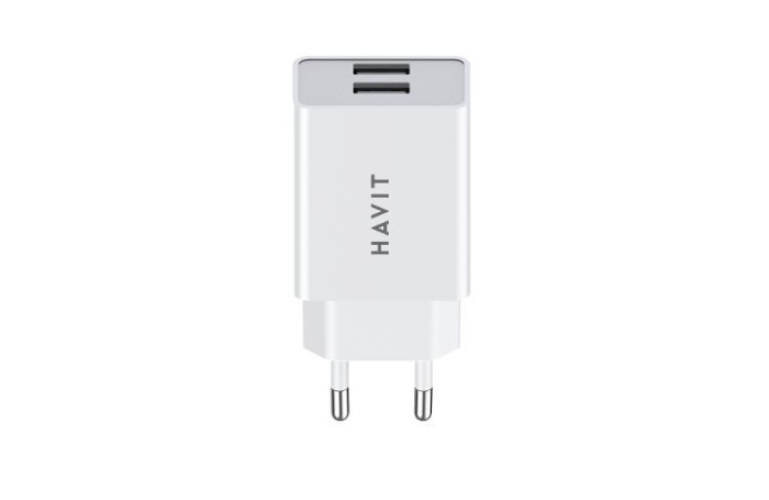 купить купить Зарядний пристрій HAVIT HV-UC003B 2USB White  