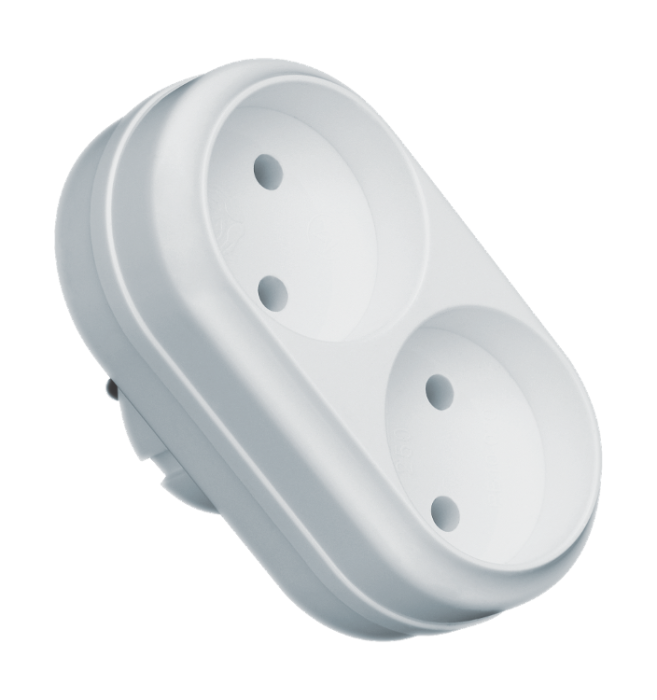 Розгалужувач б/з, 2 гнiзда, 10А (РВ10 - 020)