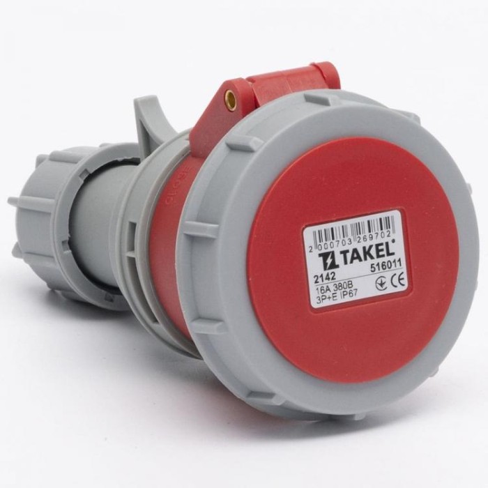 купить купить Розетка переносна 2142 16А 380В 3Р+Е IP67 Argent TAKEL