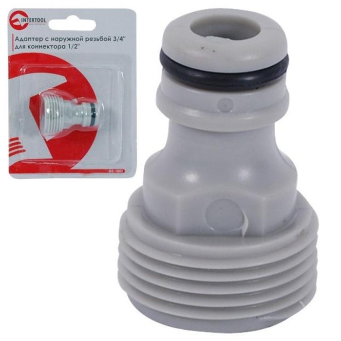 купить купить Адаптер с наружной резьбой 3/4&quot;для конектора 1/2&quot;INTERTOOL GE-1002  