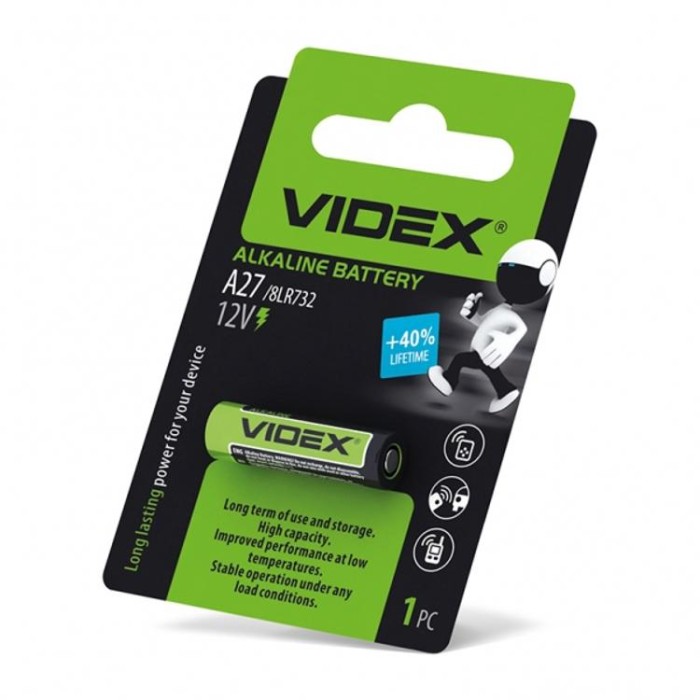 купить купить Батарейка лужна Videx А27 1шт BLISTER CARD  