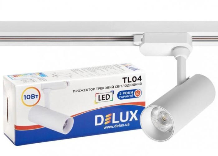 купить купить LED прожектор трековый TL04 10 Вт 4000K белый DELUX (Делюкс)  