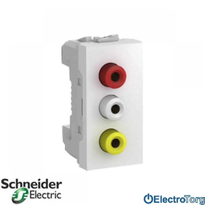 Коннектор 3 RCA белый Unica Schneider
