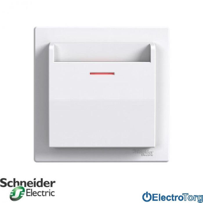 Карточный выключатель электронный белый Asfora Schneider Electric (Шнайдер Электрик)