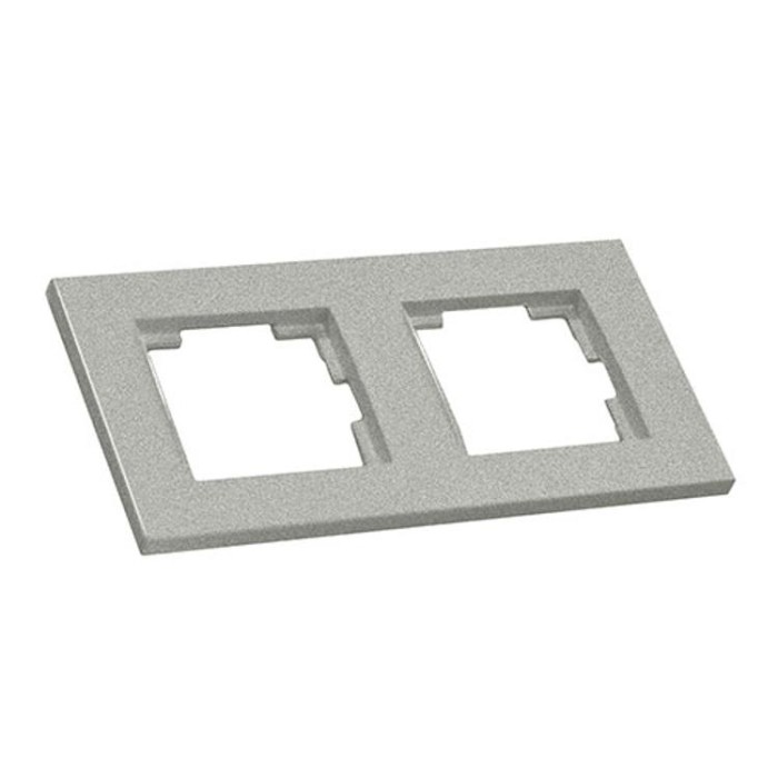 Рамка горизонтальна двомісна RITA, Mutlusan, &amp;quot;срібло&amp;quot;, (2220 800 1282)