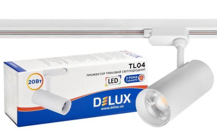 купить купить LED прожектор трековый TL04 20 Вт 4000K DELUX (Делюкс)  