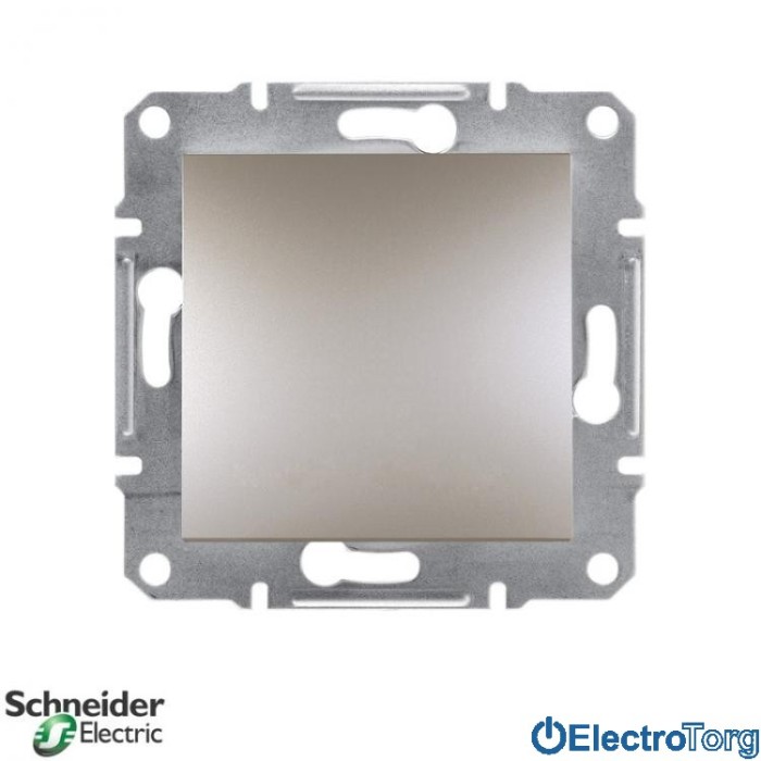 Переключатель одноклавишный перекрестный бронза Asfora Schneider Electric (Шнайдер Электрик)