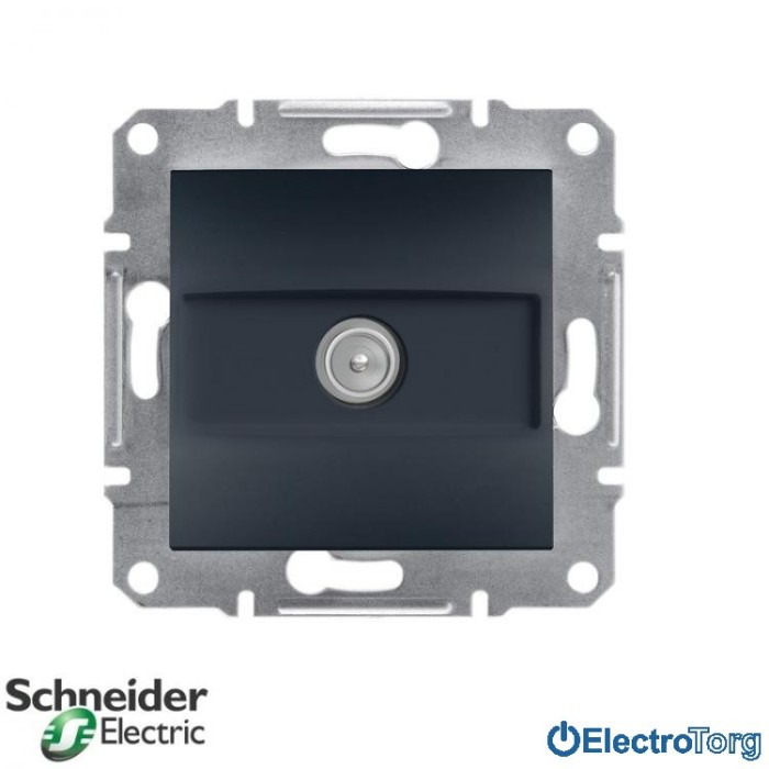 купить купить Розетка TV проходная (4 dB) антрацит Asfora Schneider Electric (Шнайдер Электрик)  