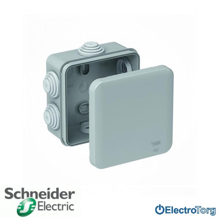 купить купить Монтажная коробка распределительная 85x85x40, IP55 серая Schneider Electric  