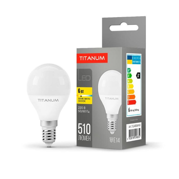 купить купить LED лампа TITANUM G45 6W E14 3000K  
