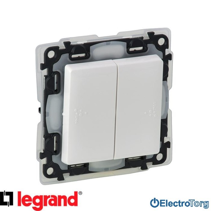 купить купить Механизм переключателя 2-клавишного 10AX IP44 белый Valena LIFE Legrand  