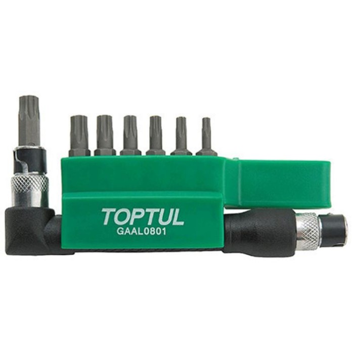 купить купить Набор бит TORX TOPTUL 1/4&quot; T10H-T40H + Г-обр. переходник 8ед. GAAL0801  