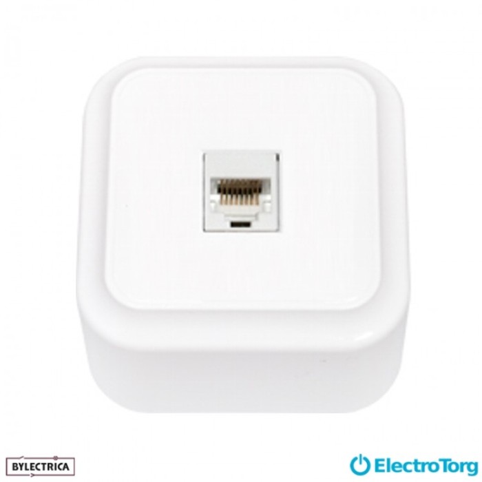 купить купить Розетка компьютерная Пралеска белая РК 18-004 BYLECTRICA  