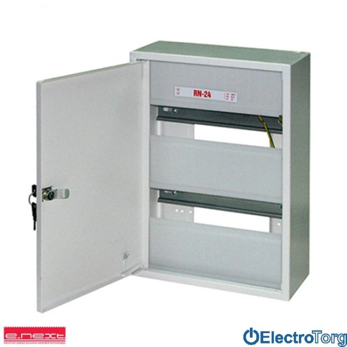 купить купить Щит / Шкаф распределительный e.mbox.RN-24 мет. навесной, 24 мод., 350х255х125 мм e-next  
