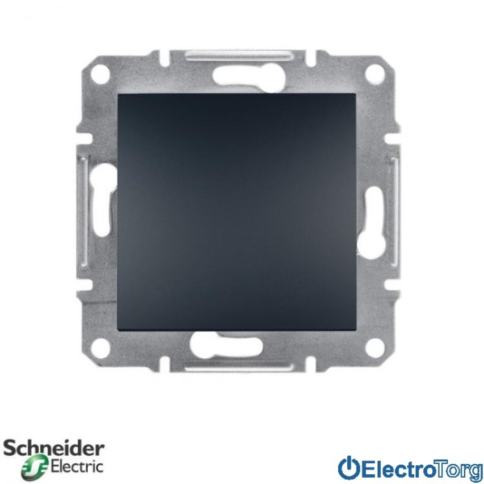 Переключатель одноклавишный перекрестный антрацит Asfora Schneider Electric (Шнайдер Электрик)