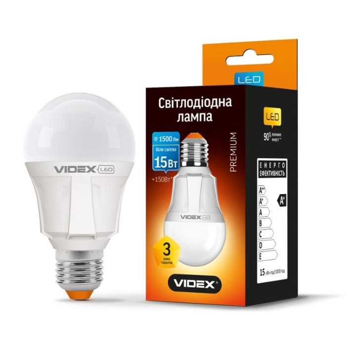 купить купить LED лампа VIDEX A60 15W E27 4100K  
