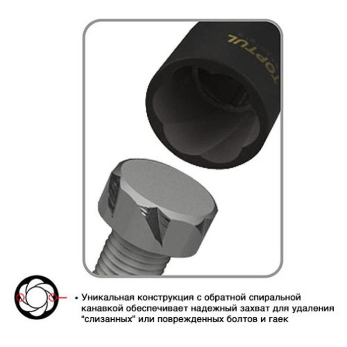 купить купить Головка для сорванных граней 1/2&quot; 22мм TOPTUL BAAK1622  