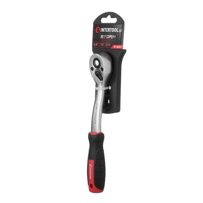 купить купить Рукоятка с храповым механизмом на 72 зуба 3/8&quot;., Cr-V STORM INTERTOOL ET-8002  