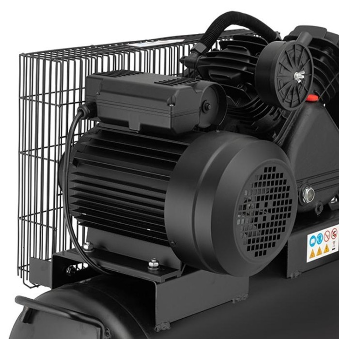 купить купить Компрессор 50 л, 3 кВт, 220 В, 10 атм, 500 л/мин, 2 цилиндра INTERTOOL PT-0016  