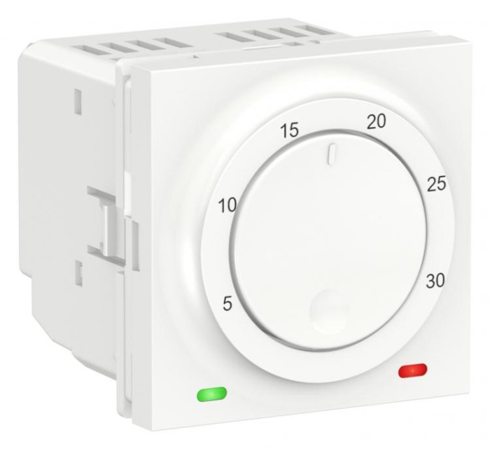 купить купить Термостат комнатный с встроенным датчиком 8А белый Unica New Schneider Electric (Шнайдер Электрик)  