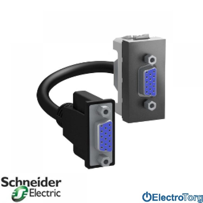 Коннектор VGA графитовый Unica Schneider
