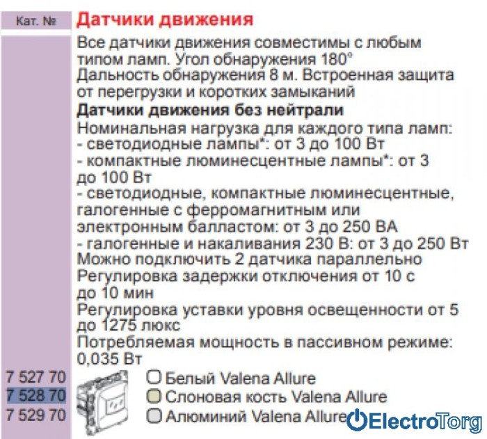 купить купить Механизм датчика движения без нейтрали слоновая кость Valena ALLURE Legrand  