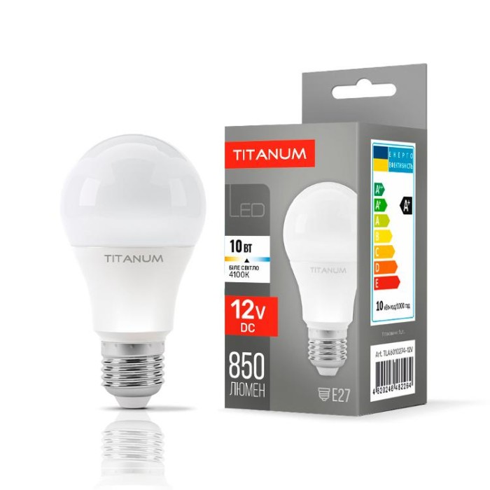 купить купить LED лампа TITANUM A60 12V 10W E27 4100K  