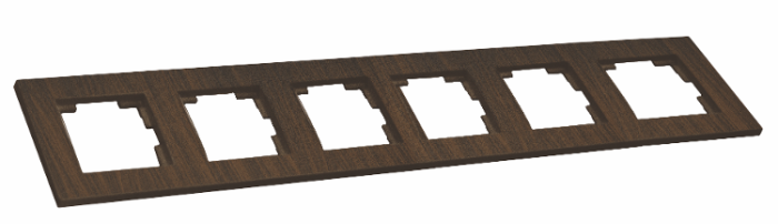 Рамка горизонтальна шестимісна RITA, Mutlusan, &amp;quot;горіх&amp;quot;, (2220 800 1657)