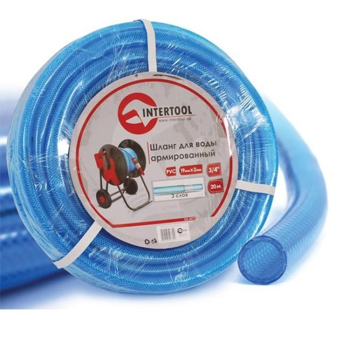 купить купить Шланг для воды 3-х слойный 3/4&quot;, 20 м, армированный PVC INTERTOOL GE-4073  