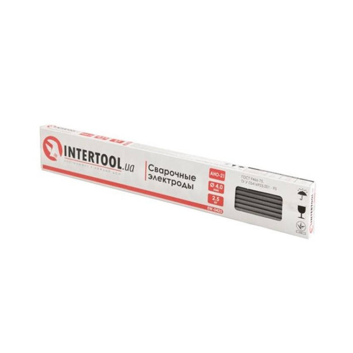 купить купить Электроды сварочные, &Oslash; 4 мм, уп. 2,5 кг. INTERTOOL EW-0425  