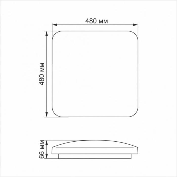 купить купить LED світильник настінно-стельовий Квадрат VIDEX 48W 4100K Матовий  