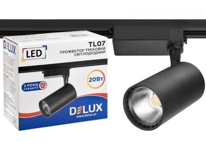 купить купить LED прожектор трековый TL07 20 Вт 4000K DELUX (Делюкс)  