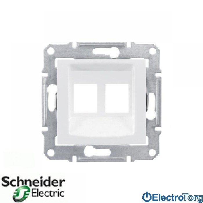 Накладка двойная для коннекторов AMP/Molex/Keline 5e и 6 UTP белая Sedna Schneider Electric (Шнайдер Электрик)