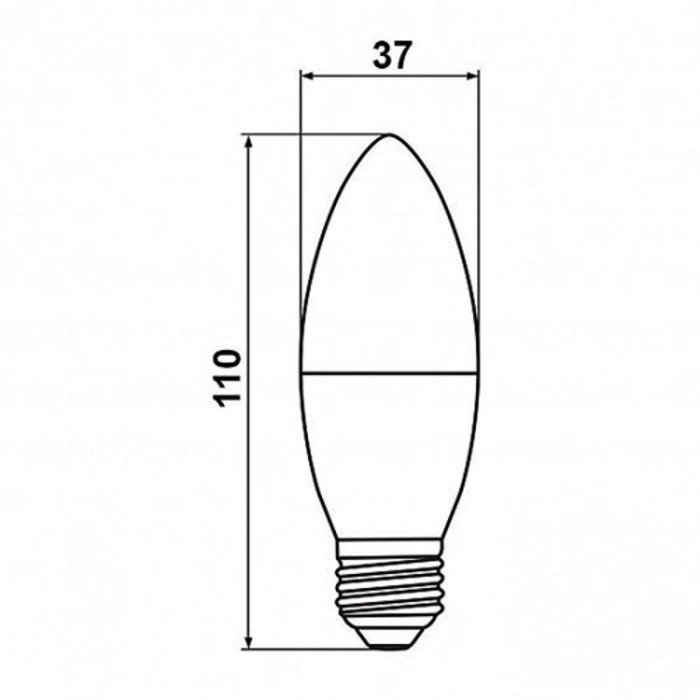 купить купить Светодиодная лампа Biom BT-568 C37 7W E27 4500К матовая  