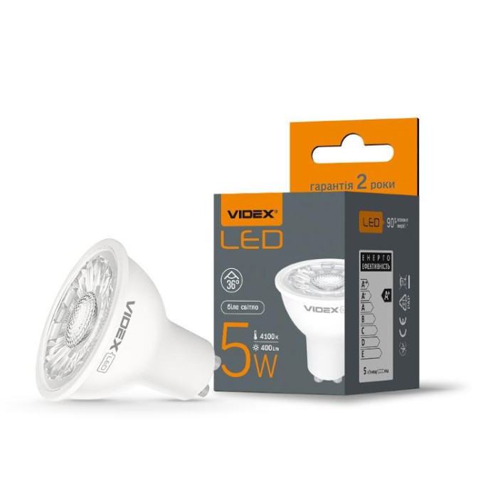 купить купить LED лампа VIDEX MR16eL 5W GU10 4100K  