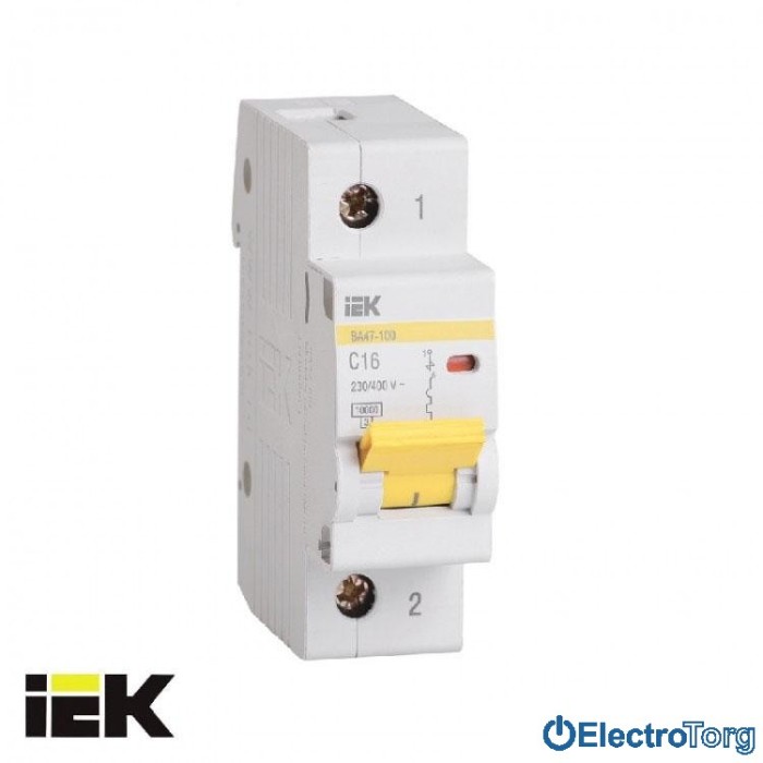 купить купить Автоматический выключатель ВА47-100 1P 10кА С 63A ИЭК(IEK)  