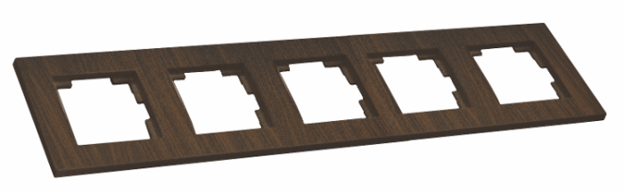 Рамка горизонтальна п'ятимісна RITA, Mutlusan,  &amp;quot;горіх&amp;quot;, (2220 800 1557)