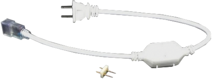 Кабель живлення LEBRON L-CLIP для стрічки NEON light AC220V, 8x16мм