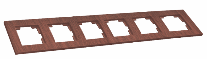 Рамка горизонтальна шестимісна RITA, Mutlusan, &amp;quot;вишня&amp;quot; (2220 800 1656)