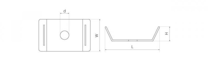 Металеві площадки для хомутів 15х29,2х6 з нержавіючої сталі Takel