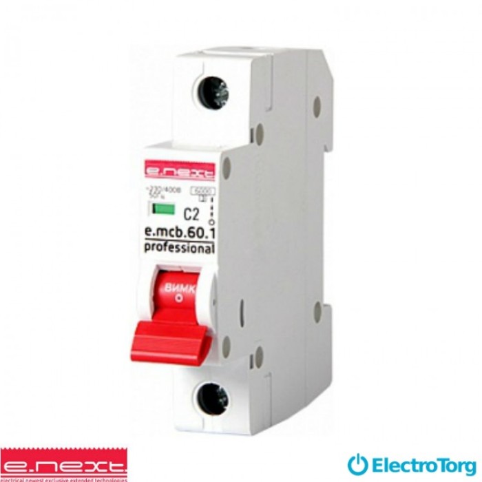 купить купить Авт. выкл. e.mcb.pro.60.1.С 20 new, 1р, 20А, С, 6кА, e-next  