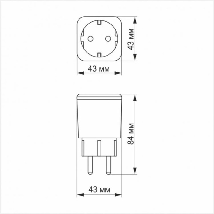 купить купить Розумна розетка 1 слот WiFi  VF-WP100  