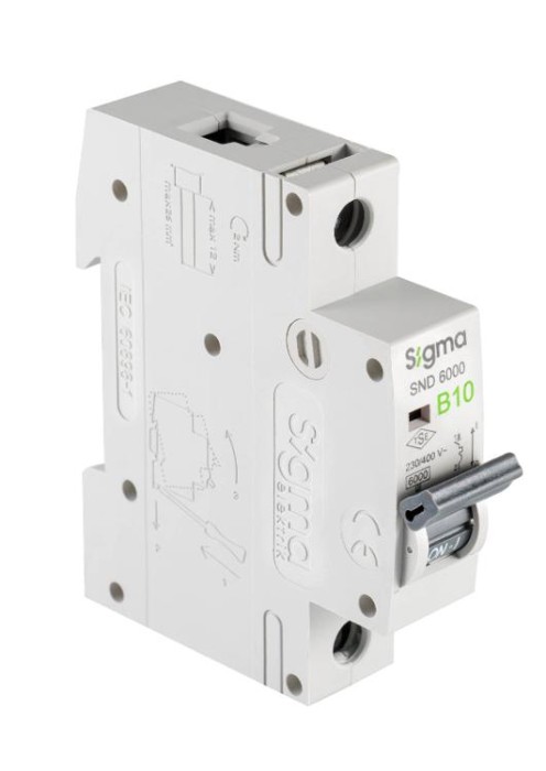 купить купить Автоматический выключатель SIGMA 4,5кА, 1Р, 6А&amp;quot;B&amp;quot; (4SM106B)  