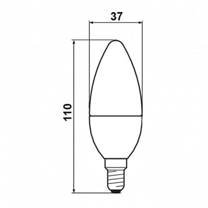 купить купить Светодиодная лампа Biom BT-569 C37 7W E14 3000К матовая  